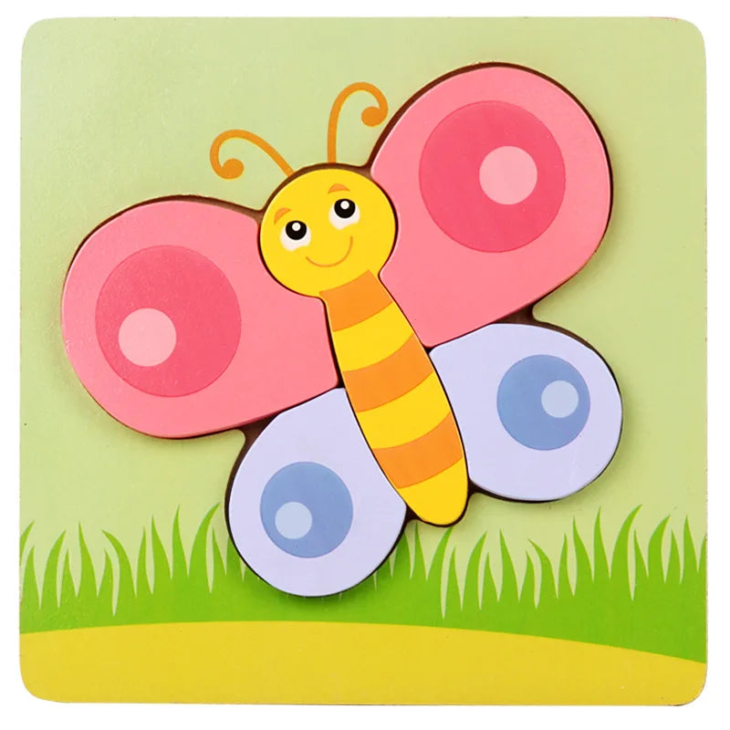 Wooden Baby 3d Puzzles For Kids Child Montessori Toys Dinosaur Animal Wooden Puzzle Game Educational Toys For Children P407