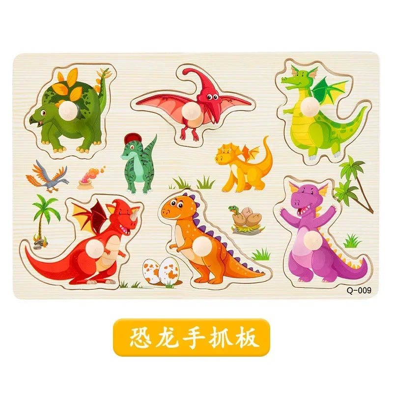 Wooden Puzzles for Toddlers Montessori Baby Learning Alphabet Number Shape Puzzle Toys Kids Educational Matching Board Wood Game