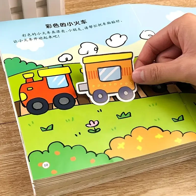 Sticker Book for Toddlers 3+ - Educational Fun for Kids, Creative Craft Activity Set, Birthday & Party Gift, Chinese Version