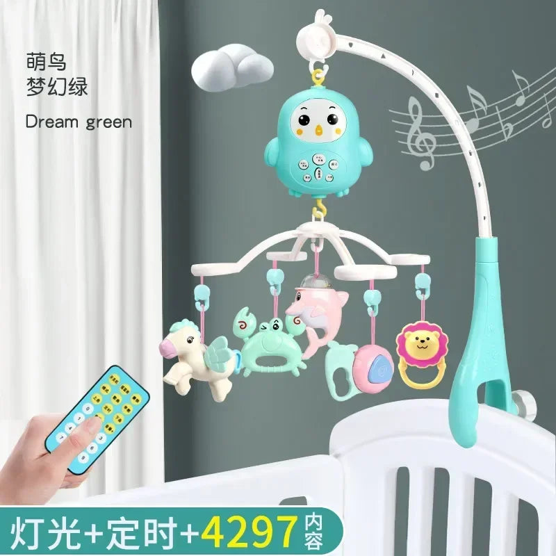Baby Crib Mobiles Rattles Music Educational Toys Bed Bell Carousel For Cots Infant Baby Toy 0-12 Months For Newborns Toddler Toy