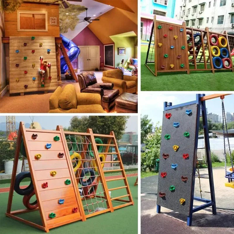 Rock Climbing Wall Stones For Kids Room Adult Rock Wall Holds Climbing Rock Wall Grips Kit Indoor And Outdoor Playground Playset