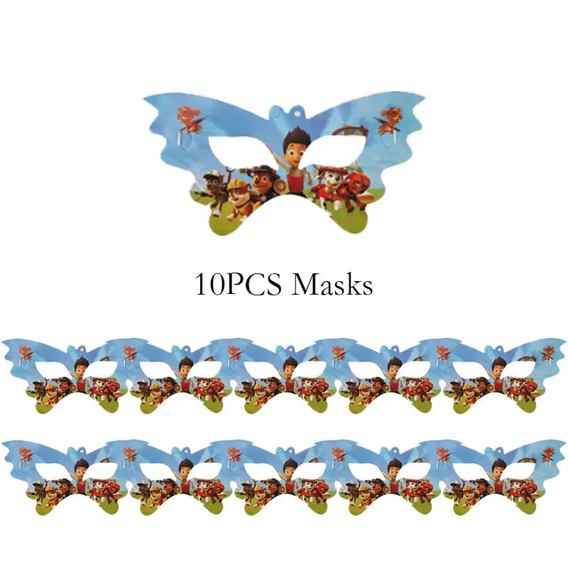 Paw Patrol Birthday Decorations Paw Patrol Tableware Plates Cups Balloons Banner Backdrop Cake Toppers Gift Bags Party Supplies