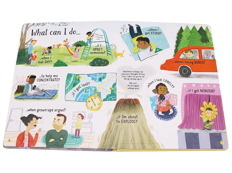 Usborne lift-the-flap Questiones and Answers about Feelings English Educational Picture Book Baby kids learning reading gift