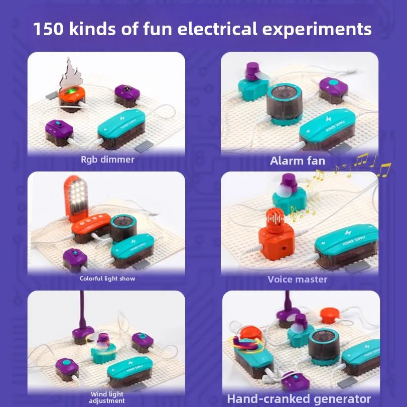 Circuit Experiment Building Blocks Toy Assembly Science Experiment Set Physics Enlightenment Wholesale DIY Science Education Ass