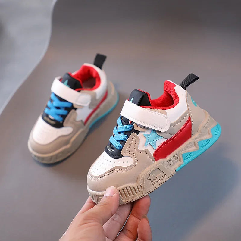 fashionable running shoes with star patternssNew stylechildren's breathable sports shoes forboys and girls,outdoor casual shoes
