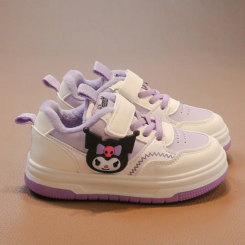 spring and autumn new non-slip children casual shoes fashion Girls Sanrio hello kitty velcro kuromi board shoes
