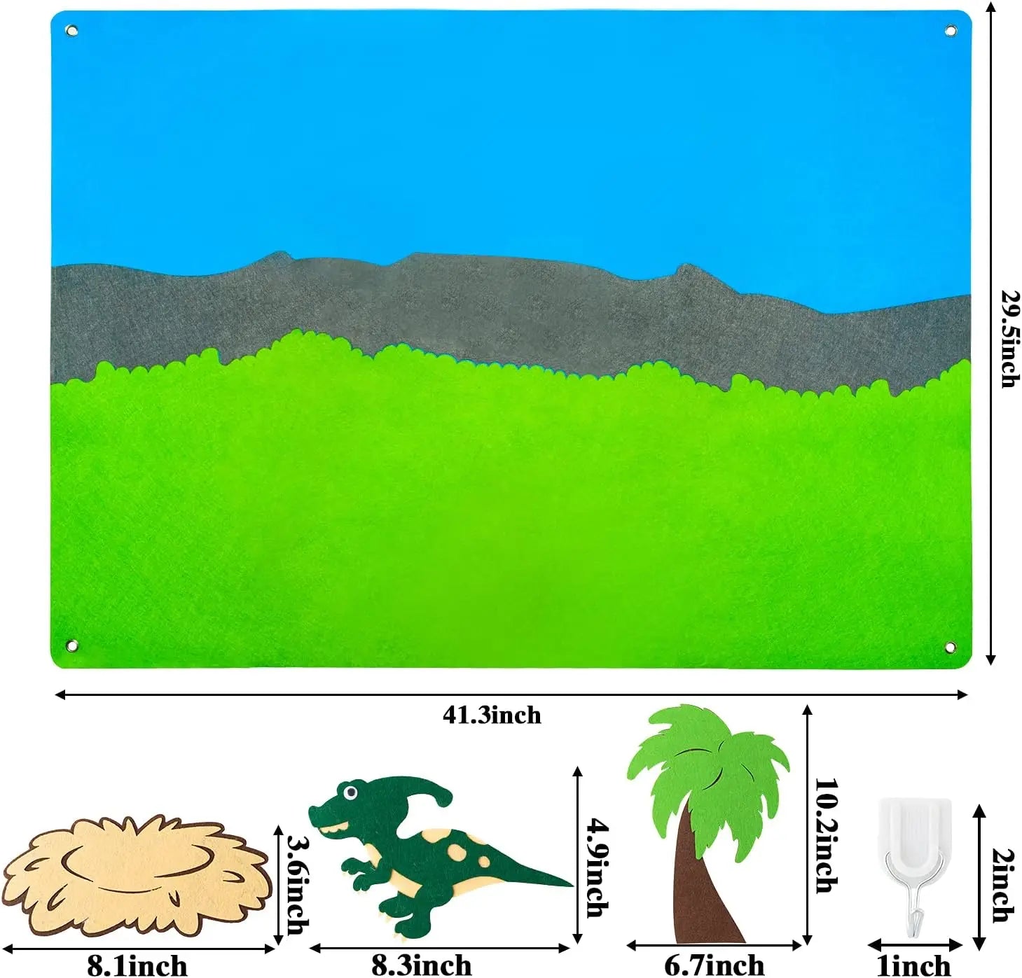 Zoom Animal Felt Story Board Montessori Early Learning Toy Themed Storytelling Flannel Toys Interactive Game Wall Hanging Gifts