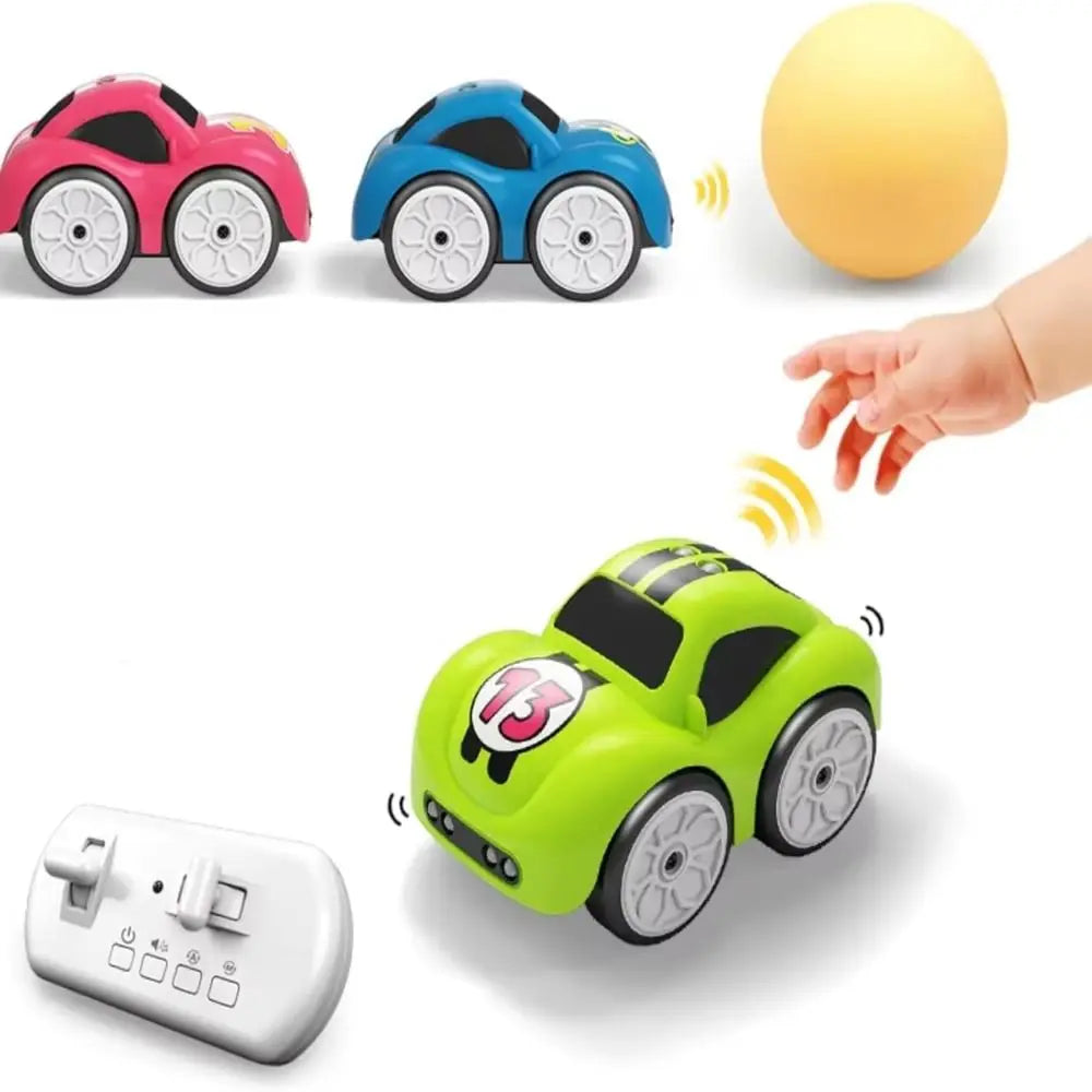 Creative Gift Rc-Controlled Magic Follows Line Car with 5 Play Modes Rechargeable Magic Mini Bus Toy Pig Pattern Magic Mini Bus