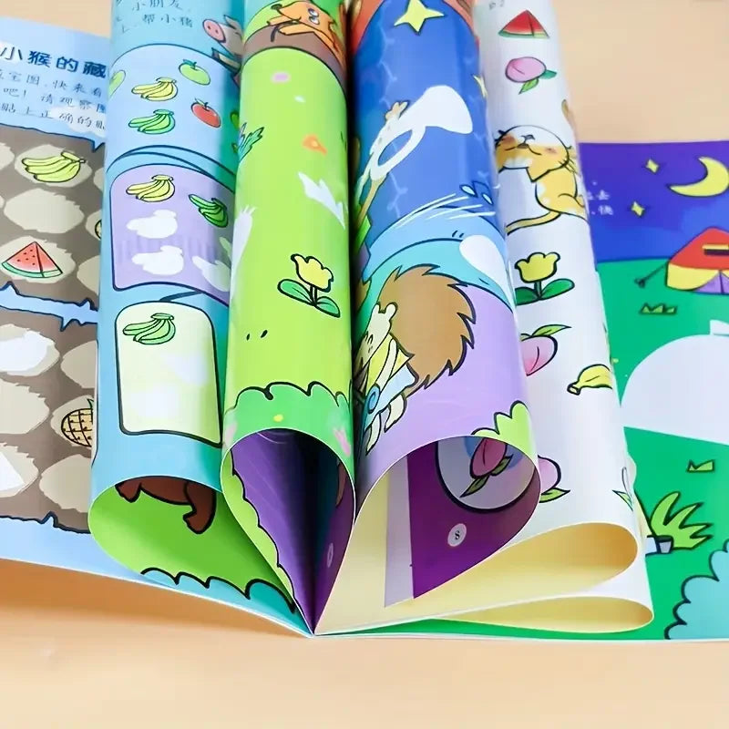 Sticker Book for Toddlers 3+ - Educational Fun for Kids, Creative Craft Activity Set, Birthday & Party Gift, Chinese Version