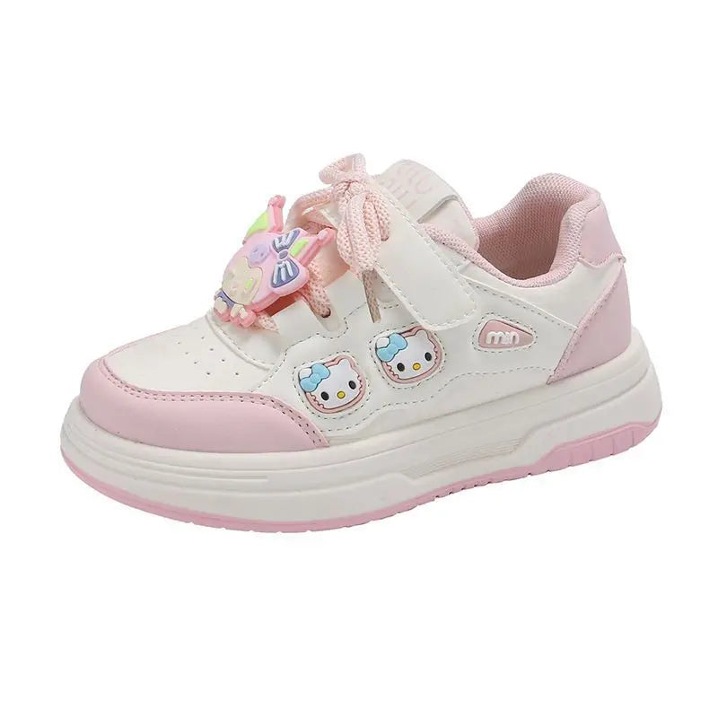 Hello Kitty Sneakers for Girls Anime Cartoon Spring and Autumn New Kawaii Kids Kuromi Soft Sole Shoes Sanrio Forrest Gump Shoes