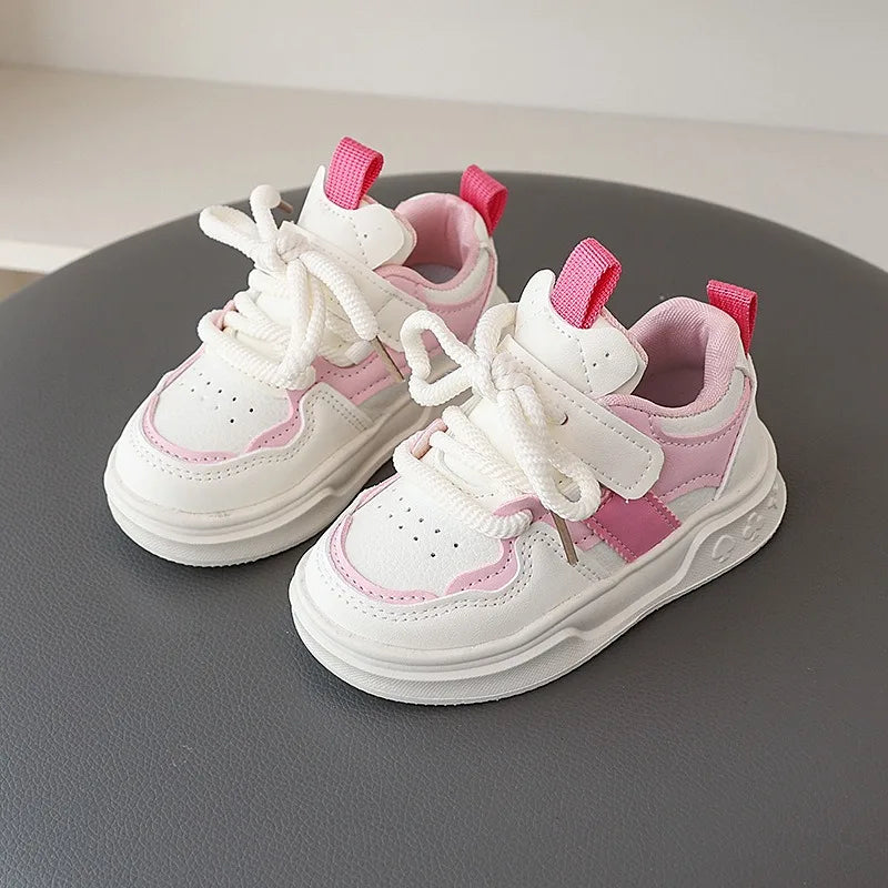 Leisure sports shoes 2025autumn new women's running shoe simple flat bottom anti slip versatile outdoor shoes boys and girls