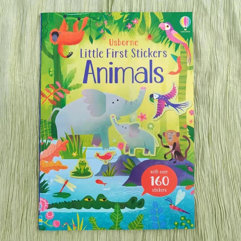 Toddler Reusable Sticker Travel/Animals Books Cartoon DIY Educational Preschool Cognition Learning Toys for Child Age 3-8 Gifts