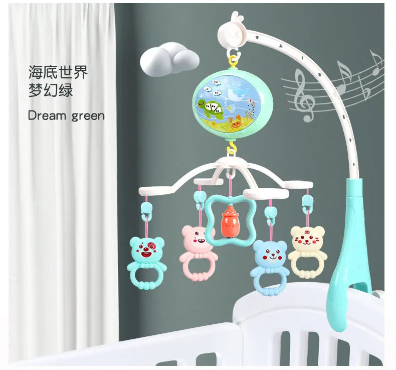 Baby Crib Mobiles Rattles Music Educational Toys Bed Bell Carousel For Cots Infant Baby Toy 0-12 Months For Newborns Toddler Toy
