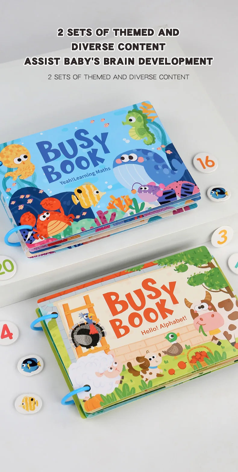 New Montessori Scene Stickers for Children DIY Hand-on Puzzle Reusable Books Cartoon Learning Cognition Toys for Kids Gift