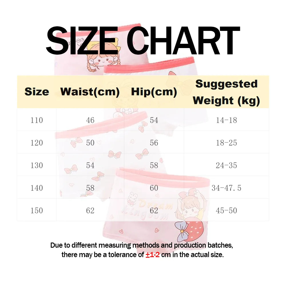4Pcs Children Underwear Cotton Girls Boxers Briefs Beautiful Cute Princess Cartoon Panties Breathable Kids Underpants For Girls