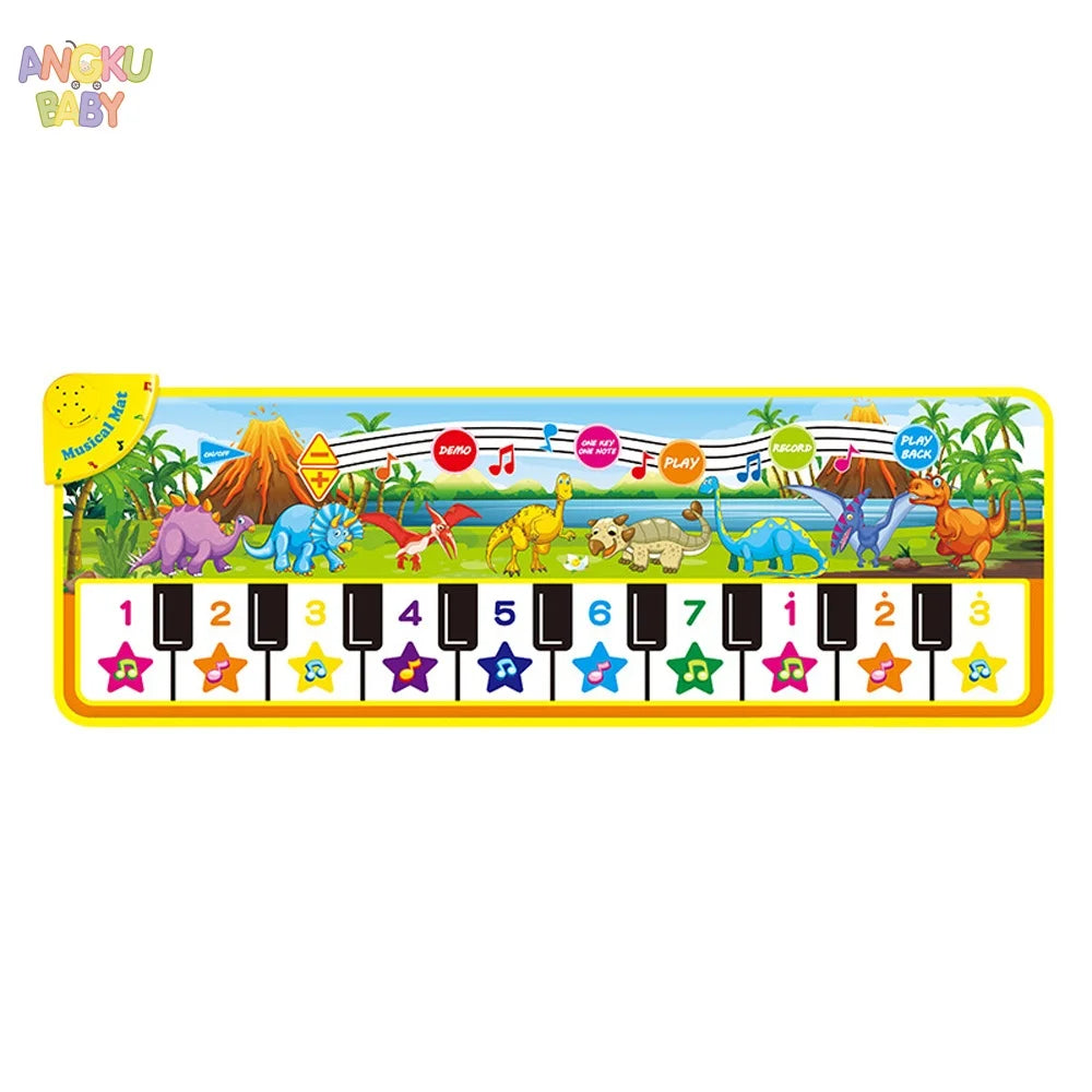 15*44" Educational Baby Play Mat Newborn Piano Gym for 0-12 Months Music Games For Babies Development Baby Activities Toys