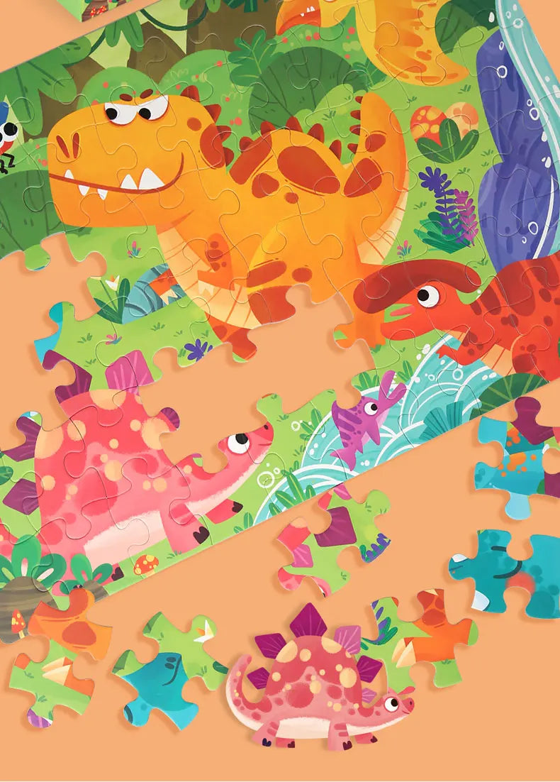 60-piece paper Custom Montessori Kids cartoon puzzle puzzle creative toy puzzle set for kids boys and girls