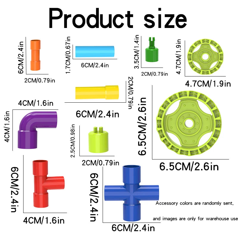 Building  By Splicing  Water Pipes With Building Blocks DIY Toys