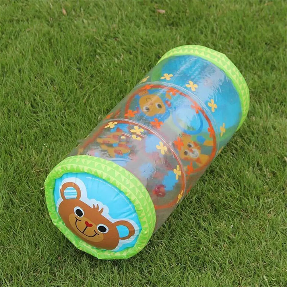 Baby Crawling Roller Montessori Activity Toy with Ball Rattle Games for Babies Development 0 6 12 Months Inflatable Crawling Toy