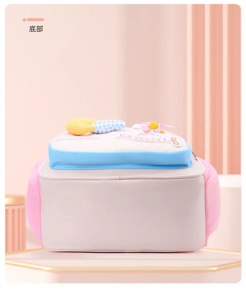 Cute School Bag for Girls Adorable Cartoon Bear Backpack Toddler Kids Backpack Lightweight Kindergarten Boys Children's Bag Gift