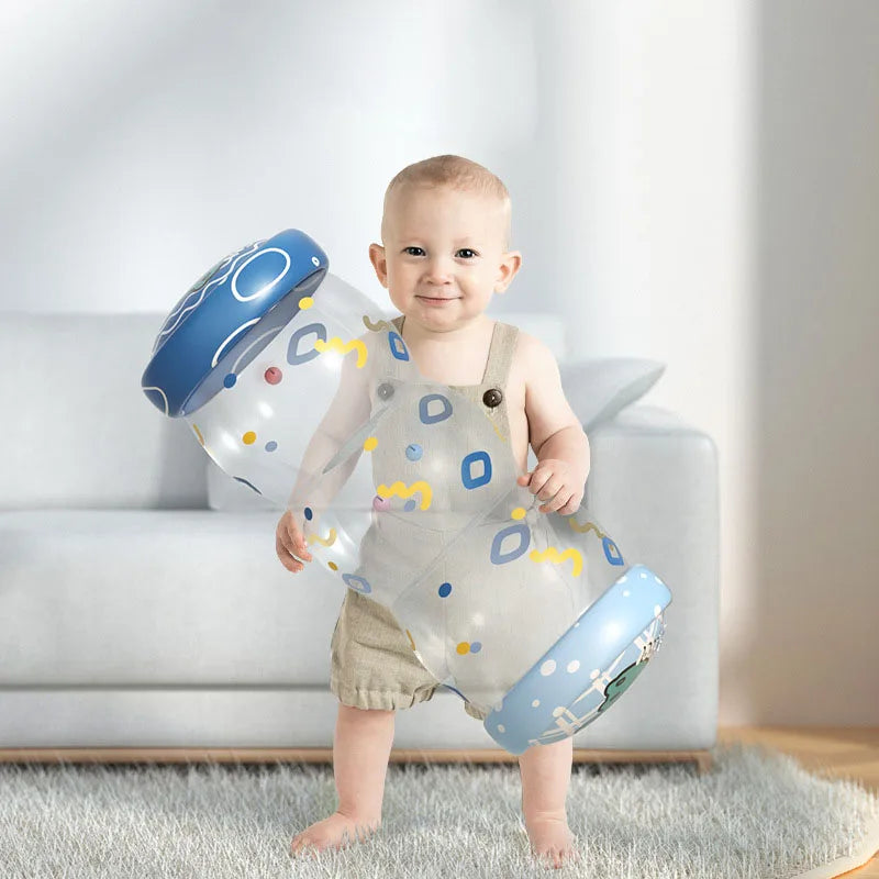 Baby Crawling Roller Montessori Activity Toy with Ball Rattle Games for Babies Development 0 6 12 Months Inflatable Crawling Toy