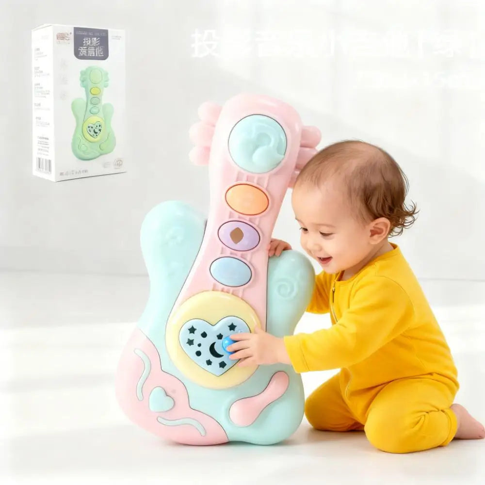 Kids Electronic Music Guitar Toy Multifunction Early Learning Instrument for Children Educational Musical Playset for Ages 3-6