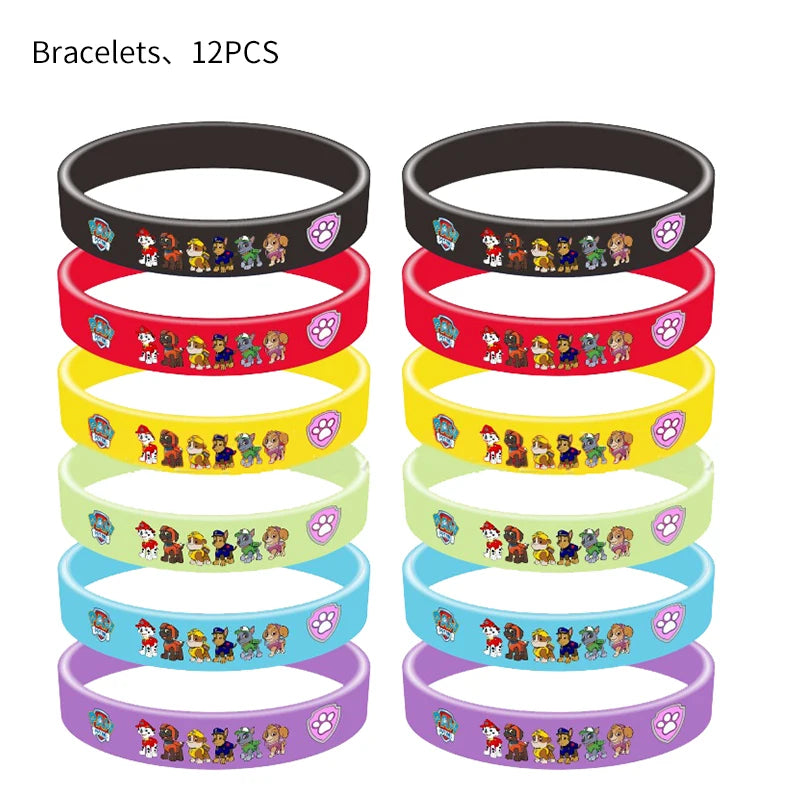 Paw Patrol Birthday Decorations Paw Patrol Tableware Plates Cups Balloons Banner Backdrop Cake Toppers Gift Bags Party Supplies