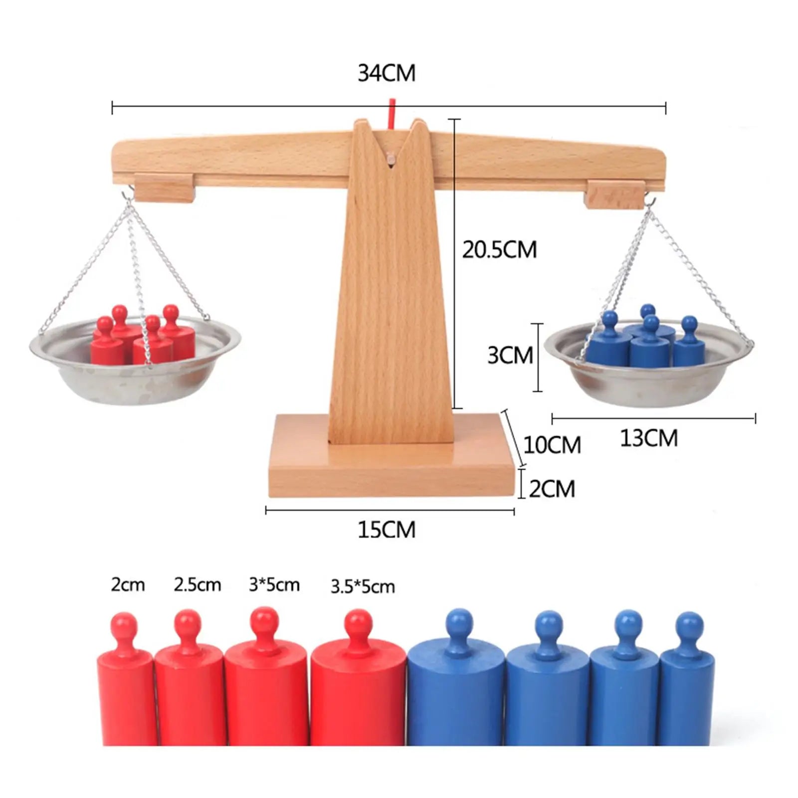 Montessori Toy Counting Toy Counting Blocks Balance Game Math Toy for Accessories Birthday Gift Home Use Bedroom Children