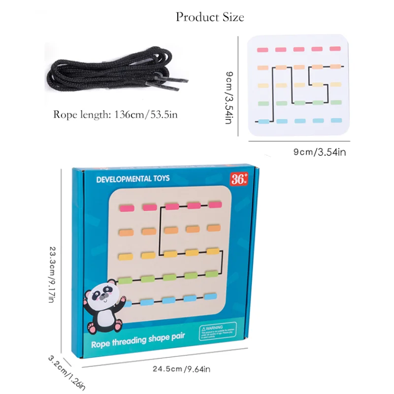 Fun and educational rope toy, hand-eye coordination training, baby early education enlightenment game 3+