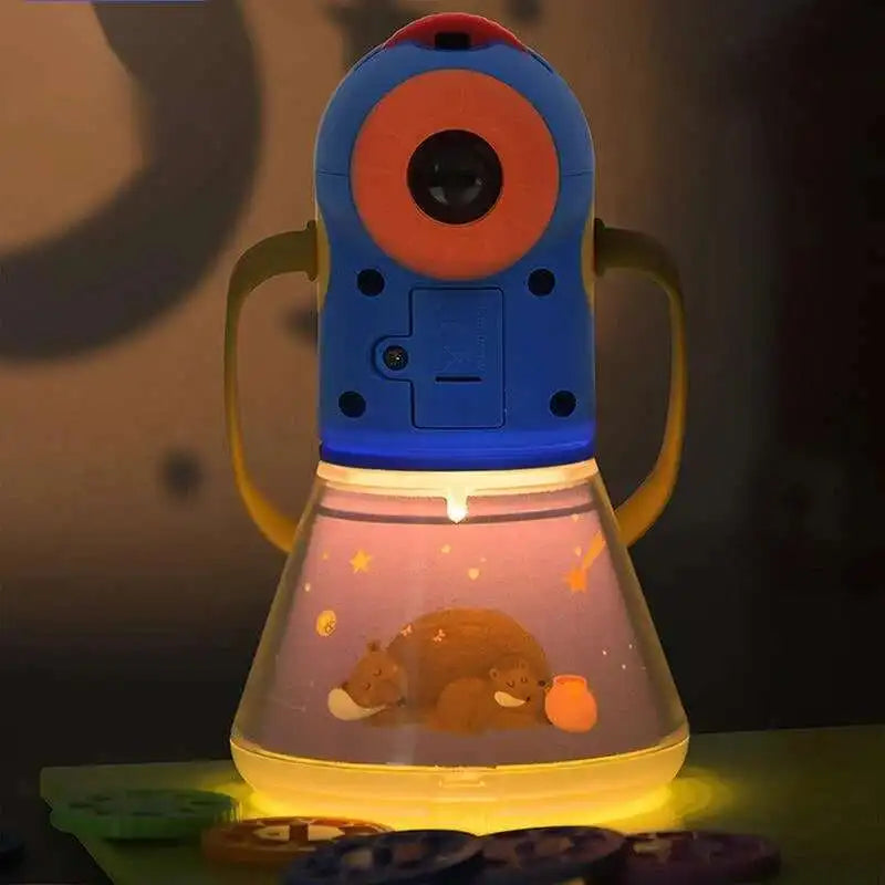 Children's Storybook Torch Projector Kaleidoscope Sky Handrail Galaxy Night Light Up Cartoon Baby Toy For Kids Educational Toys