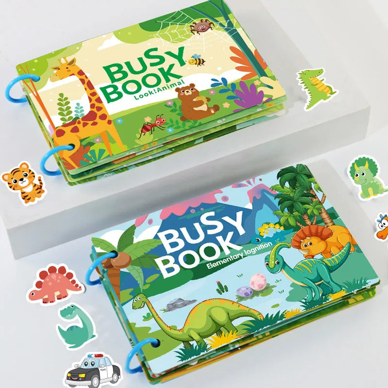 Montessori Baby Busy book My First Quiet Book Paste Early Learning Education Toy Children Toy Matching Montessori Toys for Baby