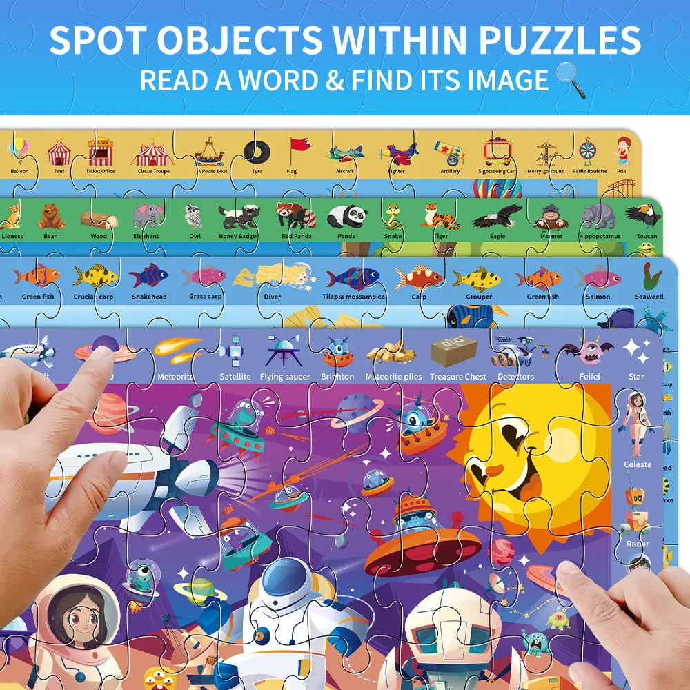 Fun Luminous Puzzles For Kids 70 Piece Creative Floor Puzzles Early Educational Learning Toy For Above 3 Years Kids Boys Girls