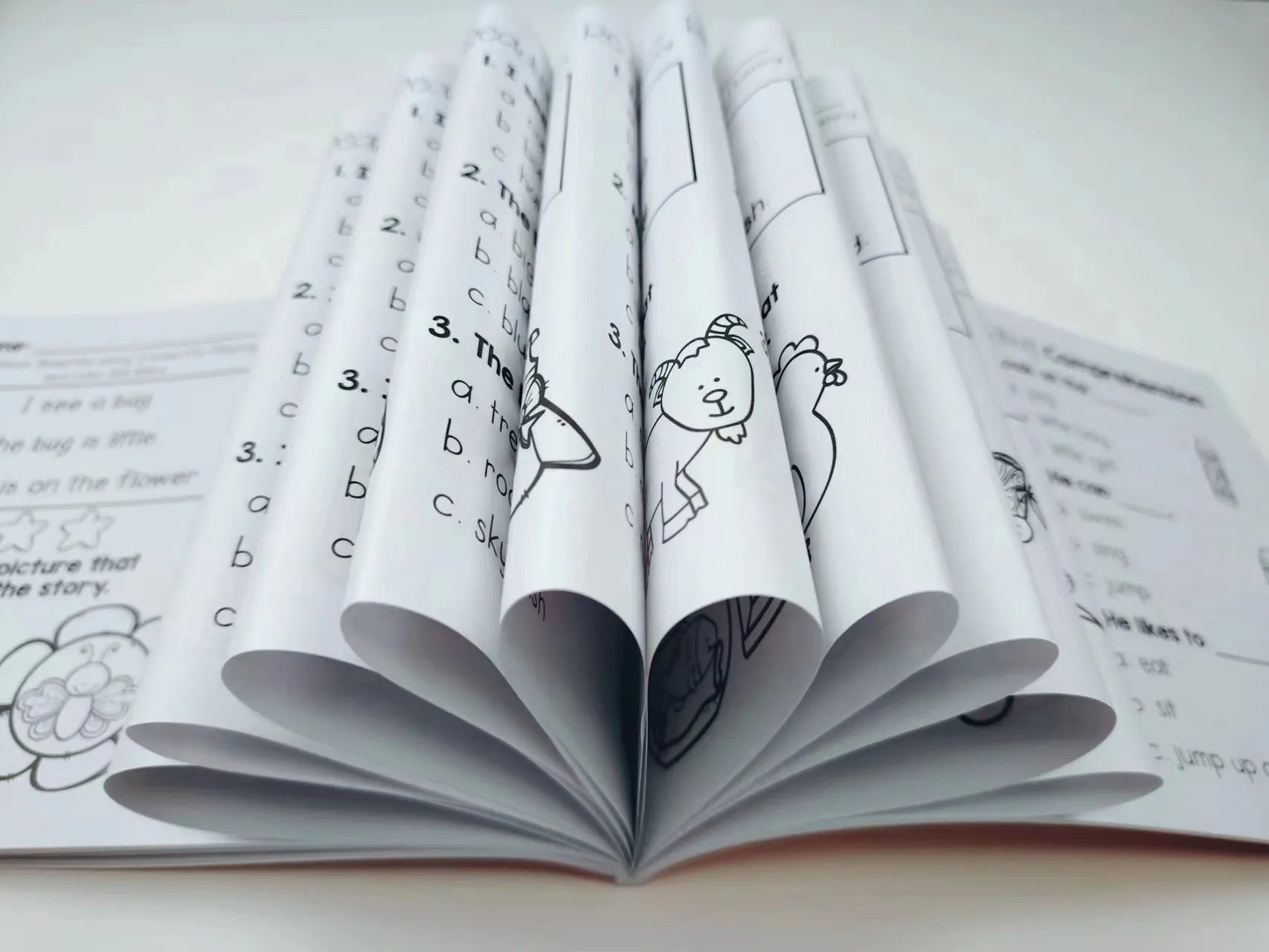 Kindergarten English Reading Comprehension Exercise Books Using Sentences Pictures and Questions To Improve Learning Skills