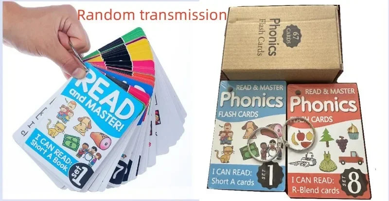 Early Learning Phonics Card Books Educational Language Toys Word Readings English Learning Gifts for Kids in Learning Education