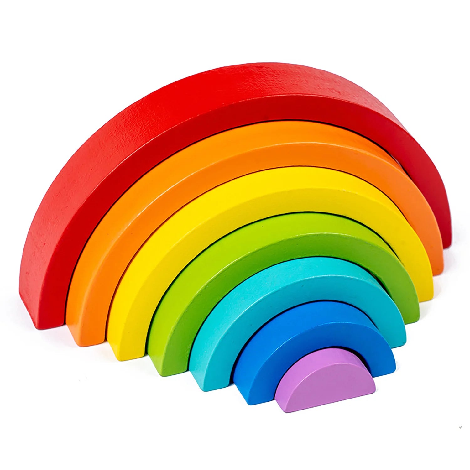 Wooden Rainbow Building Blocks for Children's Puzzle Assembly, Stacking Music Enlightenment, Color Cognition, Ornament Toys
