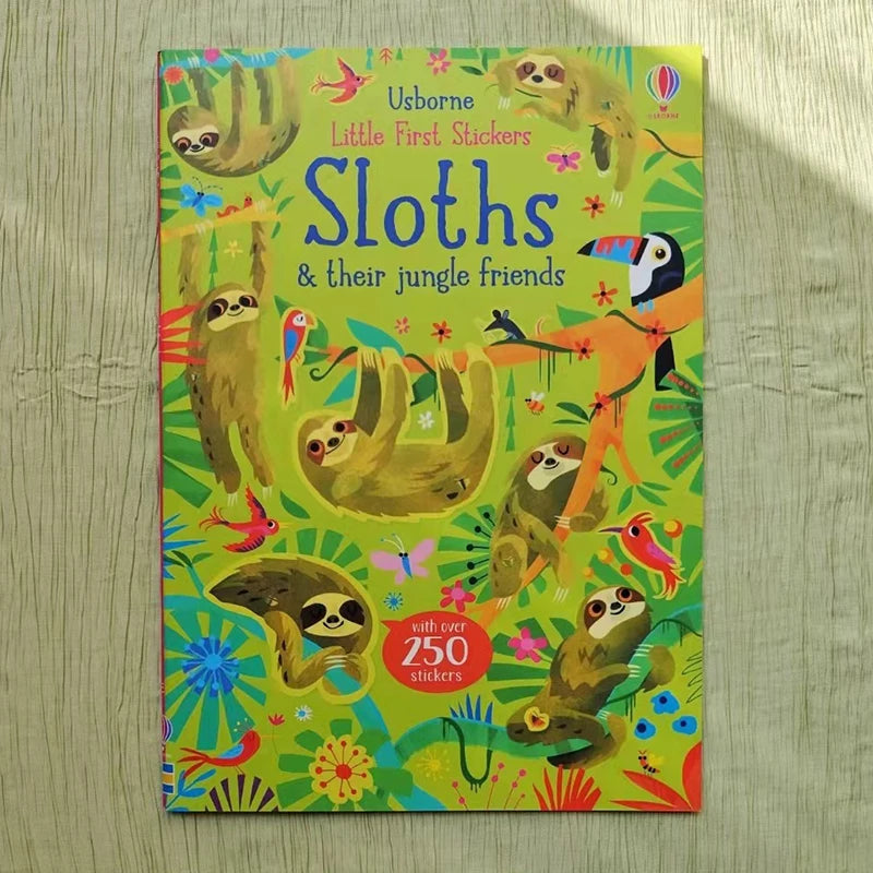 Toddler Reusable Sticker Travel/Animals Books Cartoon DIY Educational Preschool Cognition Learning Toys for Child Age 3-8 Gifts