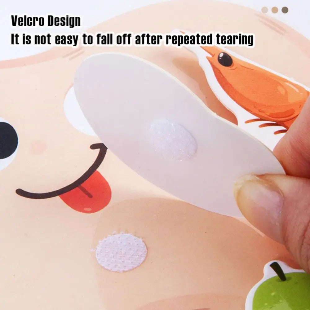 Interactive Learning Body Structure Busy Book Tear Pull Early Education Quiet Book Adhesive Book Cognitive Development