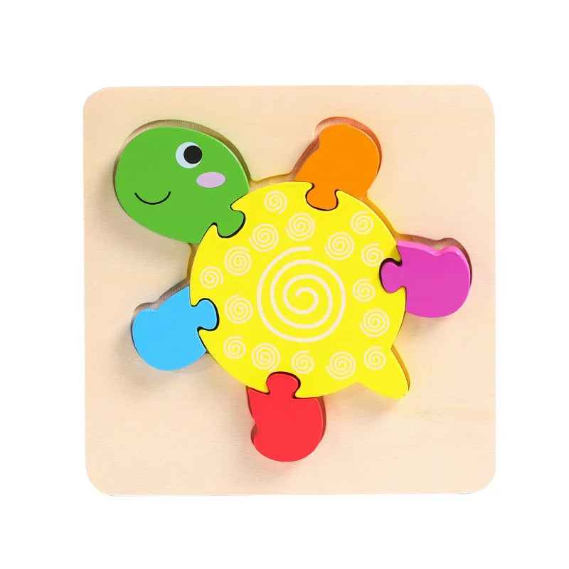 Wooden 3D Puzzle for Kids Montessori Educational Toys Baby Learning Toys Brain Development Puzzle Board Childrens Early Learning
