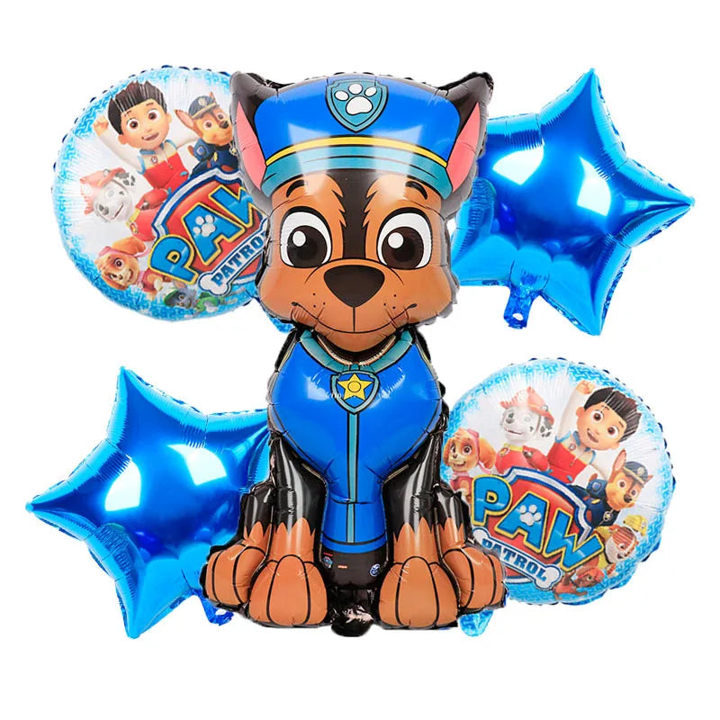 Paw Patrol Birthday Decorations Paw Patrol Tableware Plates Cups Balloons Banner Backdrop Cake Toppers Gift Bags Party Supplies