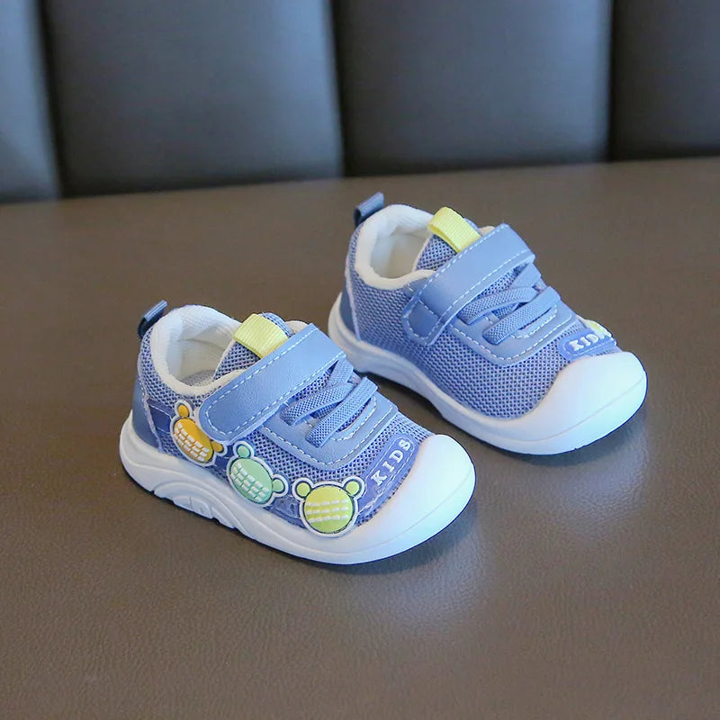 Baby Toddler Shoes Four Seasons Shoes 0 To 3 Years Old Baby Shoes Soft Bottom Non-slip Girls Boys Mesh Breathable Single Shoes