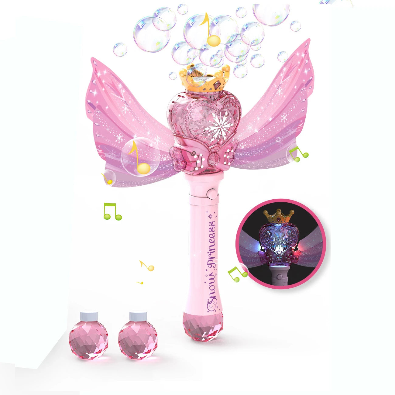 Bubble Wand for Toddlers Bubble Machine Girls Boys Electric heart-shaped Bubble Wand Bubble Maker Bubble Blower Toys Kids Gifts