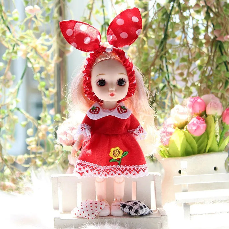 17cm Dolls 1/8 BJD Doll Princess Dress Up Boneca Children's 13 Joints Toys Dolls for Girls Dolls Multi-joint Kids Birthday Gifts
