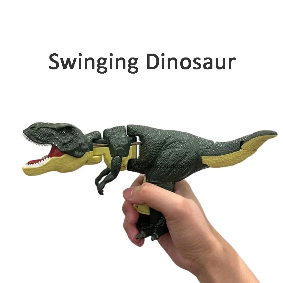 Children's Dinosaur Fidget Toy Decompression Telescopic Spring Swing Creative Battery-Free Swing Toy Christmas Gift for Kids