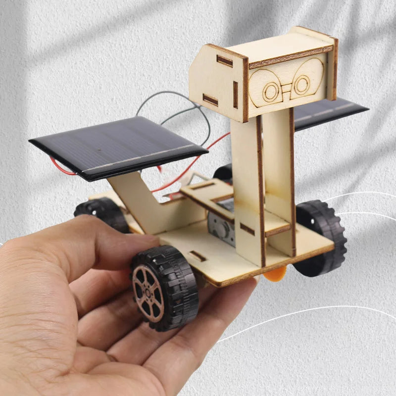 Solar powered lunar rover for children, DIY manual assembly of physical models, children's puzzle training technology toys