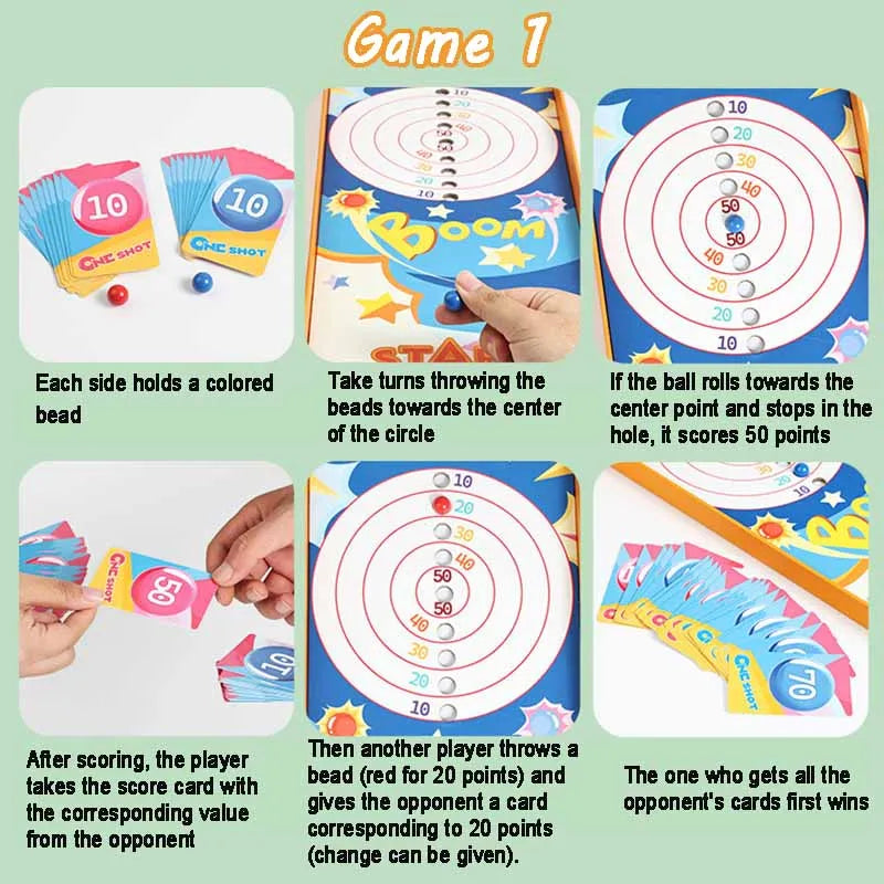 Kids Pinball Machine Board Games Flipper Pinball Battle Table Toy Logical Thinking Brain Teaser Game Party Social Toy Xmas Gift