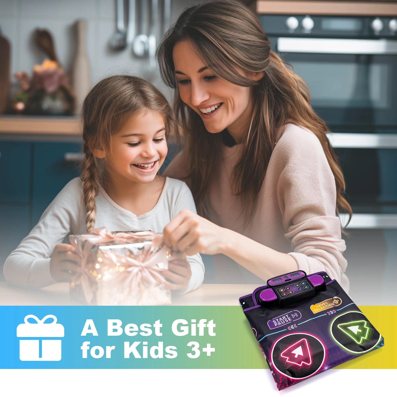 Dancing Blanket Kids Electronic Dance Mat Double Players Mode with 9 Levels Kid Floor Music Blanket Educational Toys Xmas Gifts