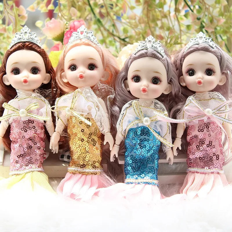 17cm Dolls 1/8 BJD Doll Princess Dress Up Boneca Children's 13 Joints Toys Dolls for Girls Dolls Multi-joint Kids Birthday Gifts