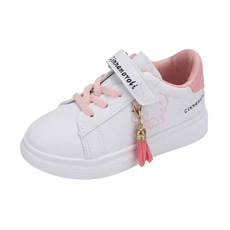 Sanrio hello kitty spring autumn non-slip net shoes girl casual shoes cartoon board shoes kuromi sports shoes cute Sneakers