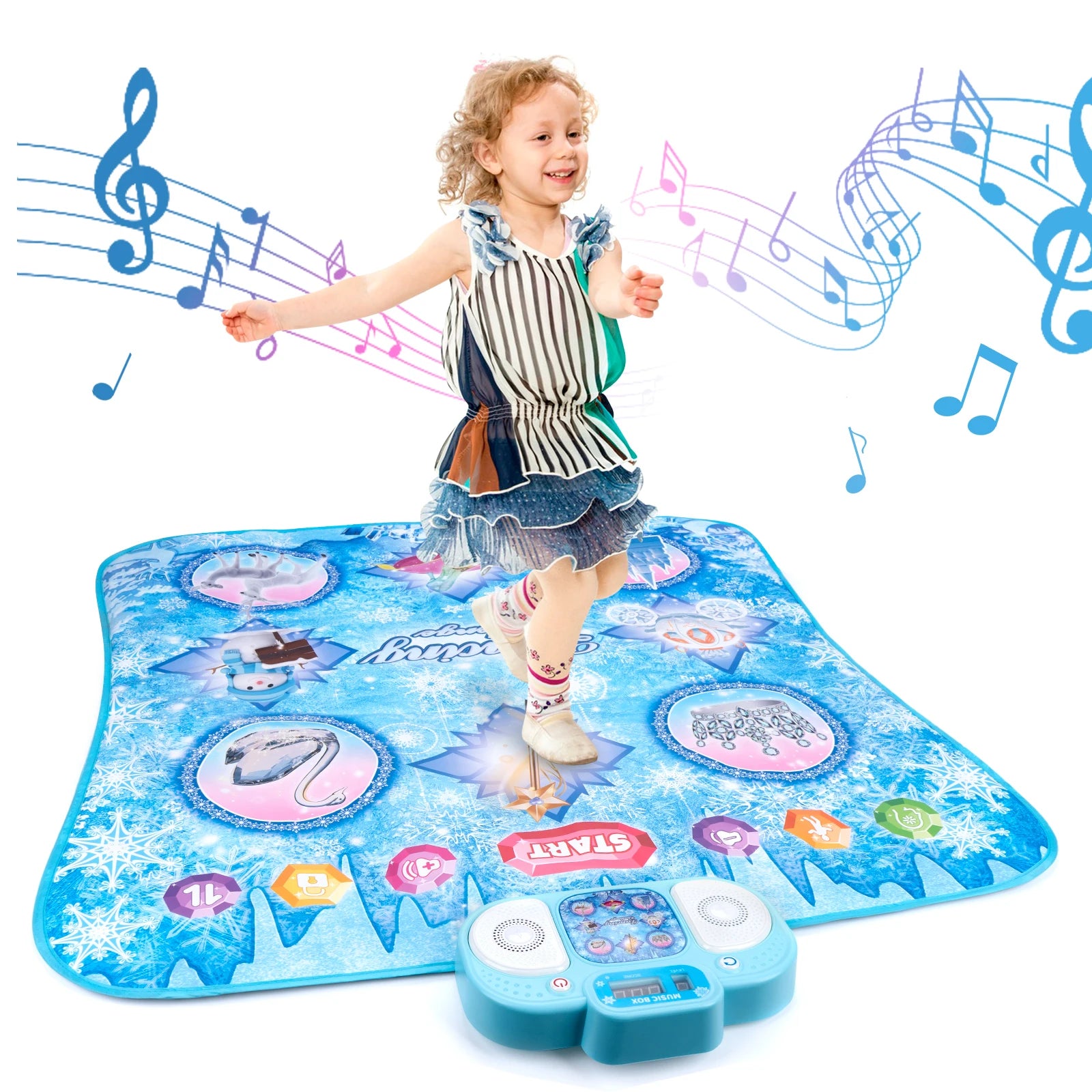 Dancing Blanket Kids Electronic Dance Mat Double Players Mode with 9 Levels Kid Floor Music Blanket Educational Toys Xmas Gifts