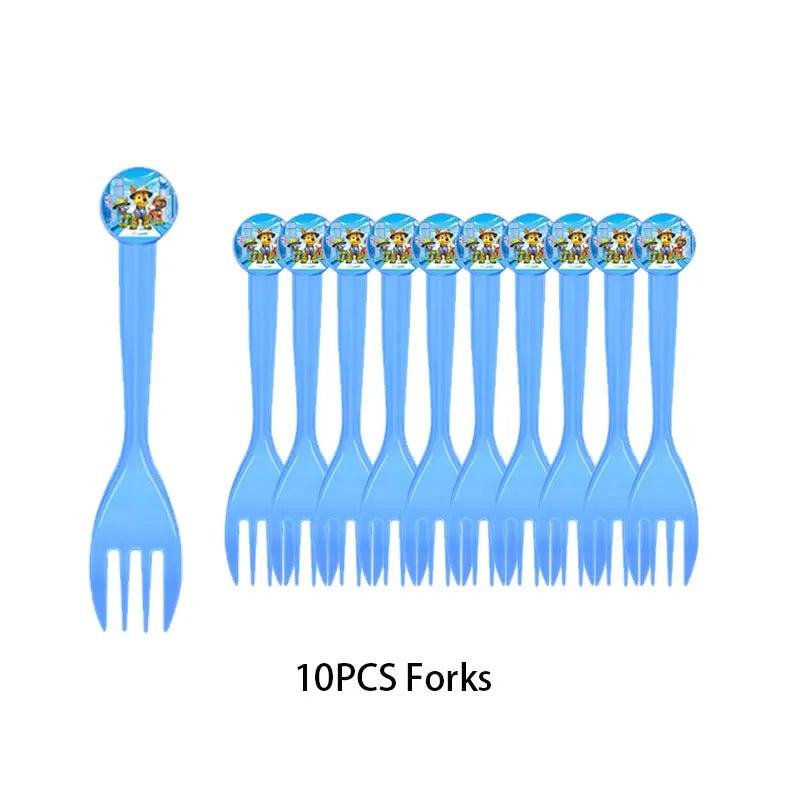 Paw Patrol Birthday Decorations Paw Patrol Tableware Plates Cups Balloons Banner Backdrop Cake Toppers Gift Bags Party Supplies